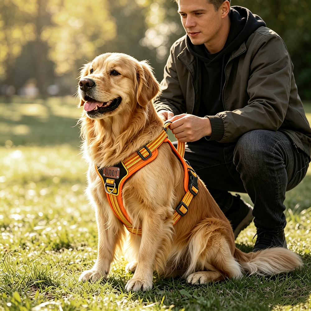 Personalized Explosion-Proof Reflective Dog Harness | BKPet596