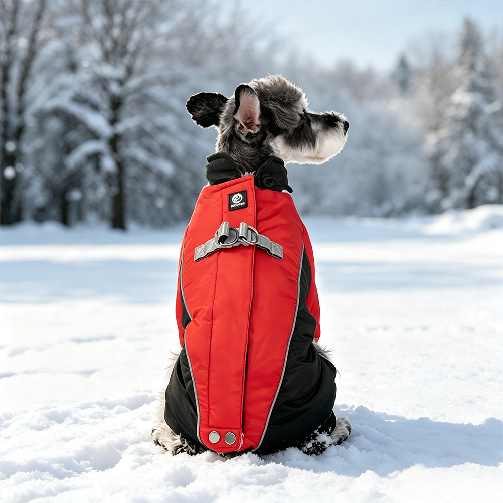 Personalized Winter Color-Blocked Cotton Coats For Pets | BKPet599