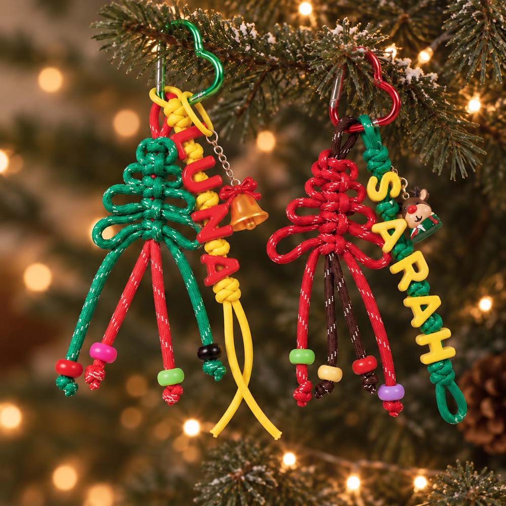 Personalized Christmas Multicolor Letter Beaded Bag Charm | CWGift110