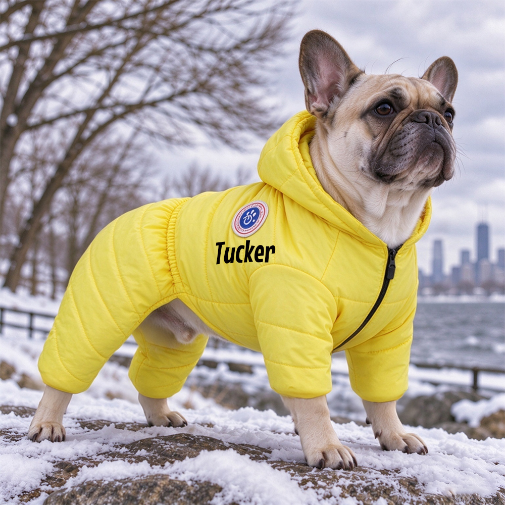 Personalized Pet Winter Warm Windproof Puffer Jacket | BKPet609