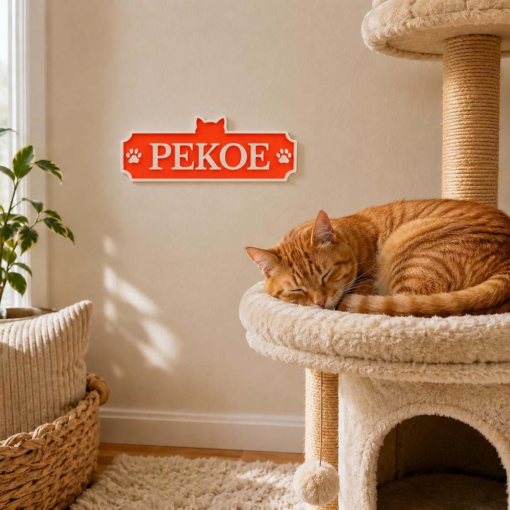 Personalized 3D Printed Pets Name Sign Hanging Tag | BKPet612