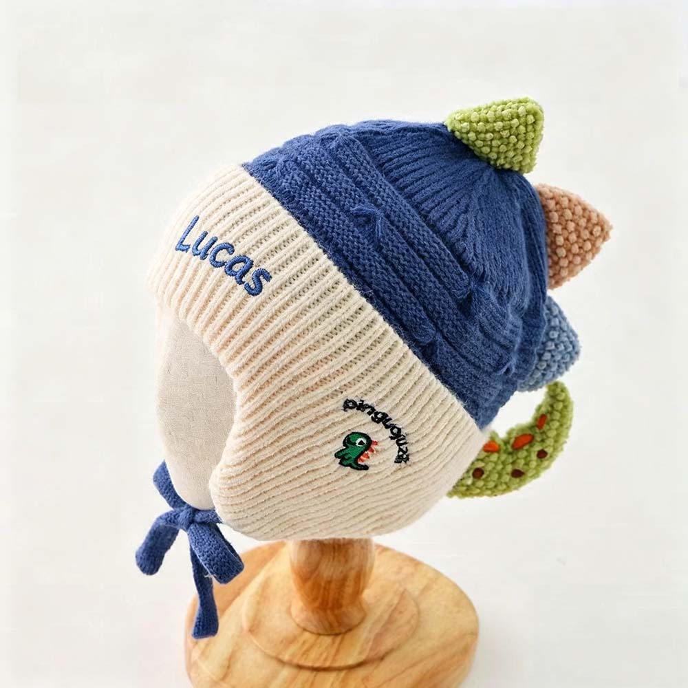 Personalized Embroidered Dinosaur Knit Hat for Kids | HSKid103