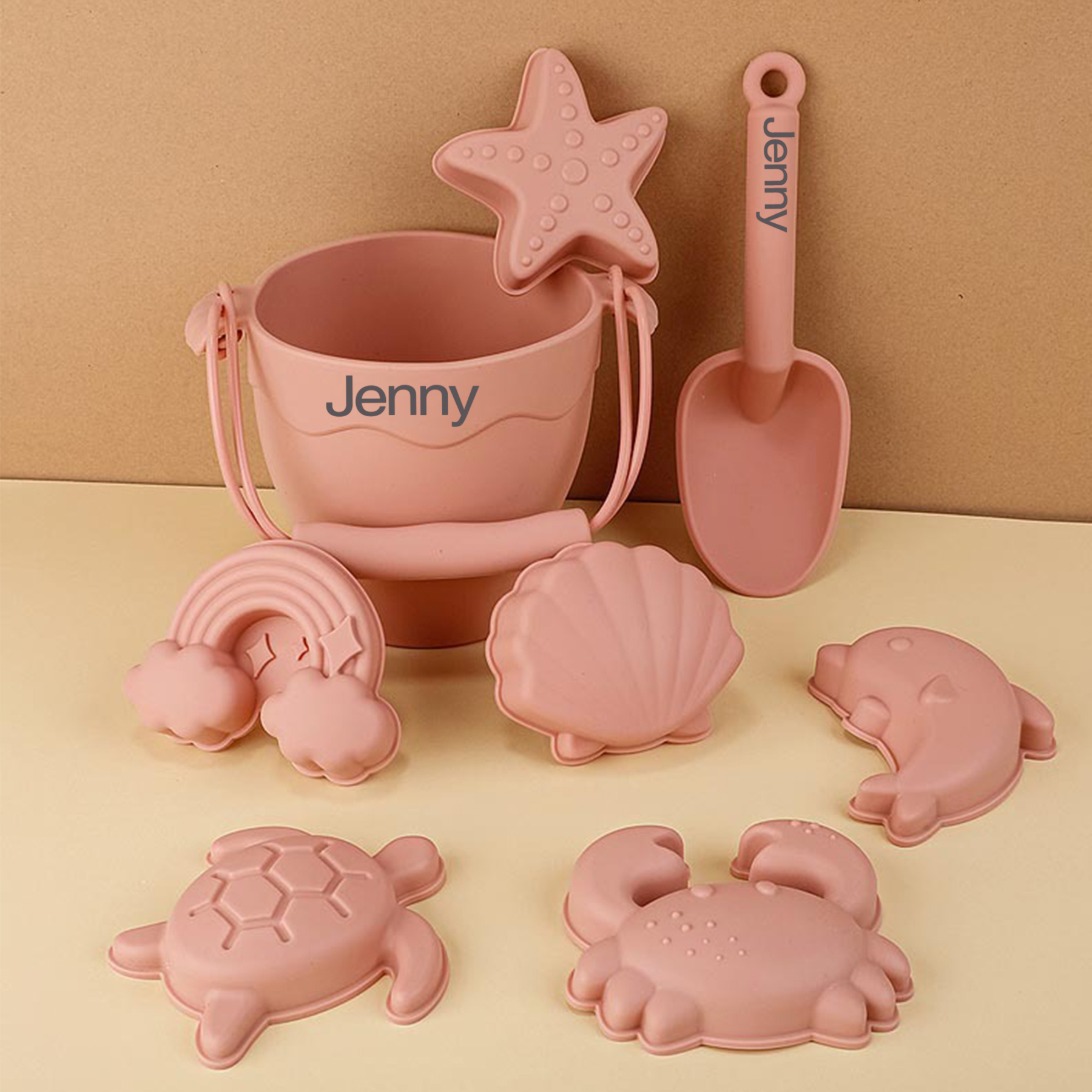 Personalized Kids Silicone Beach Bucket Set | CWToy52