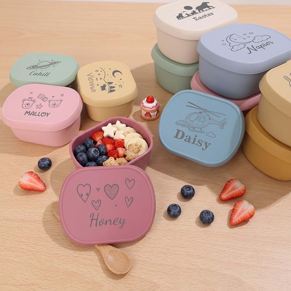 Personalised Cute Design Toddler Silicone Bento Box | CWBaby558