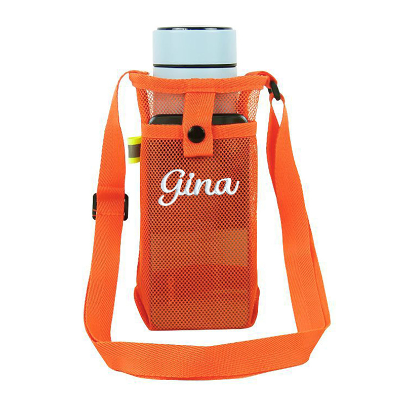 Personalized Embroidery Mesh Water Bottle Pouch Bag | CWBeach141