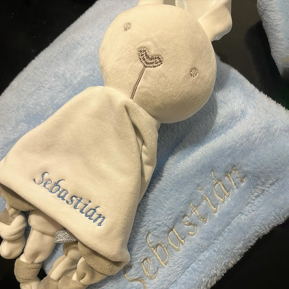 Personalized Baby Embroidery Comforter Sleep Toy | CWToy62
