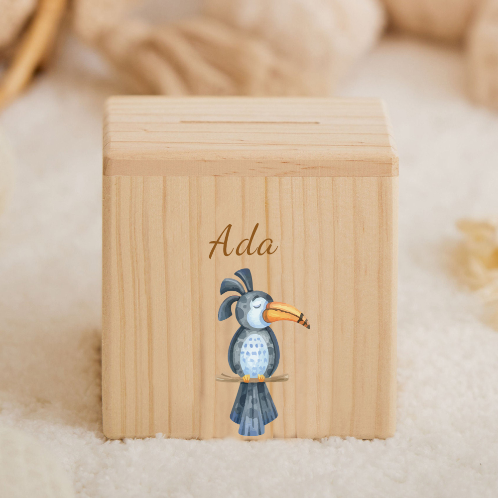 Personalized Kid Cute Animal Wooden Money Boxes