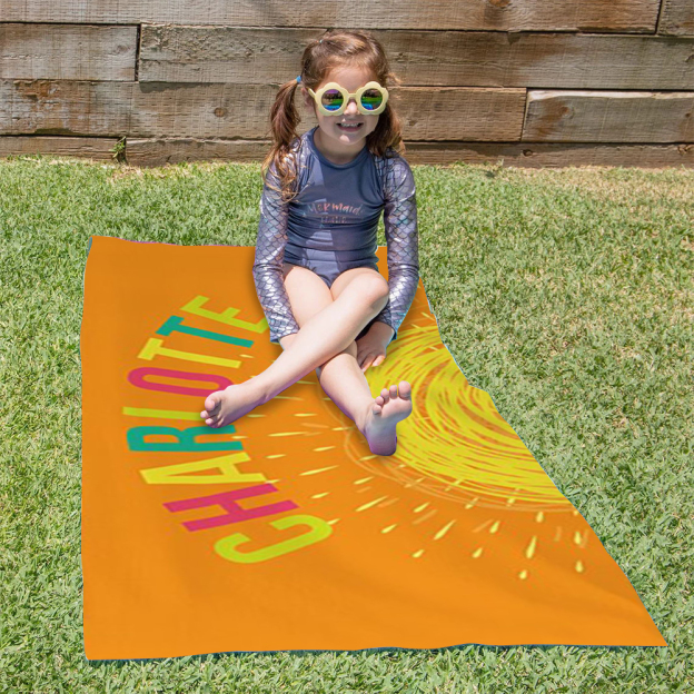 Personalized Lovely Kid Towel for Summer & Beach | CWTowel128