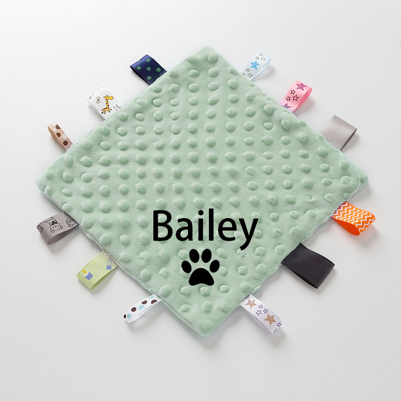 Personalized Pet Embroidery Comforter Ribbon Taggie | BKPet77