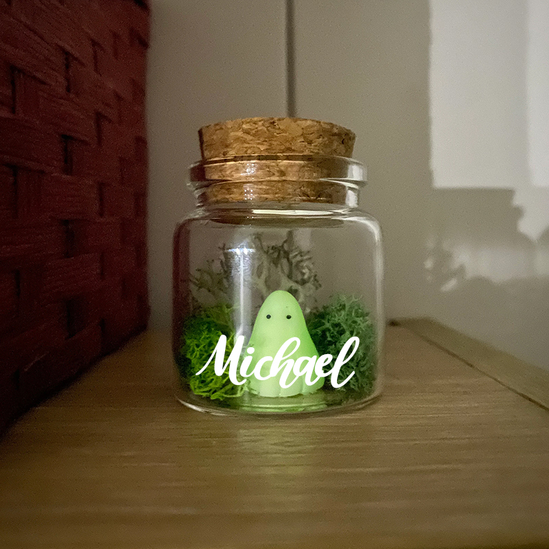 Personalized Ghost In a Bottle Halloween Party Favors | CWHalloween14