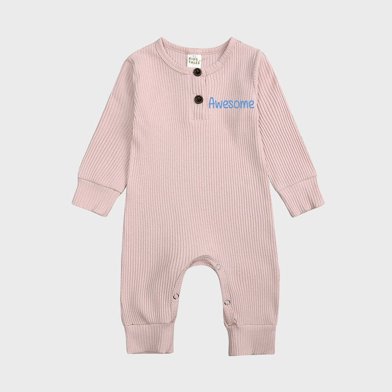 Personalized Embroidery Kids Cozy Soft Sweatshirt Romper | inRomper08