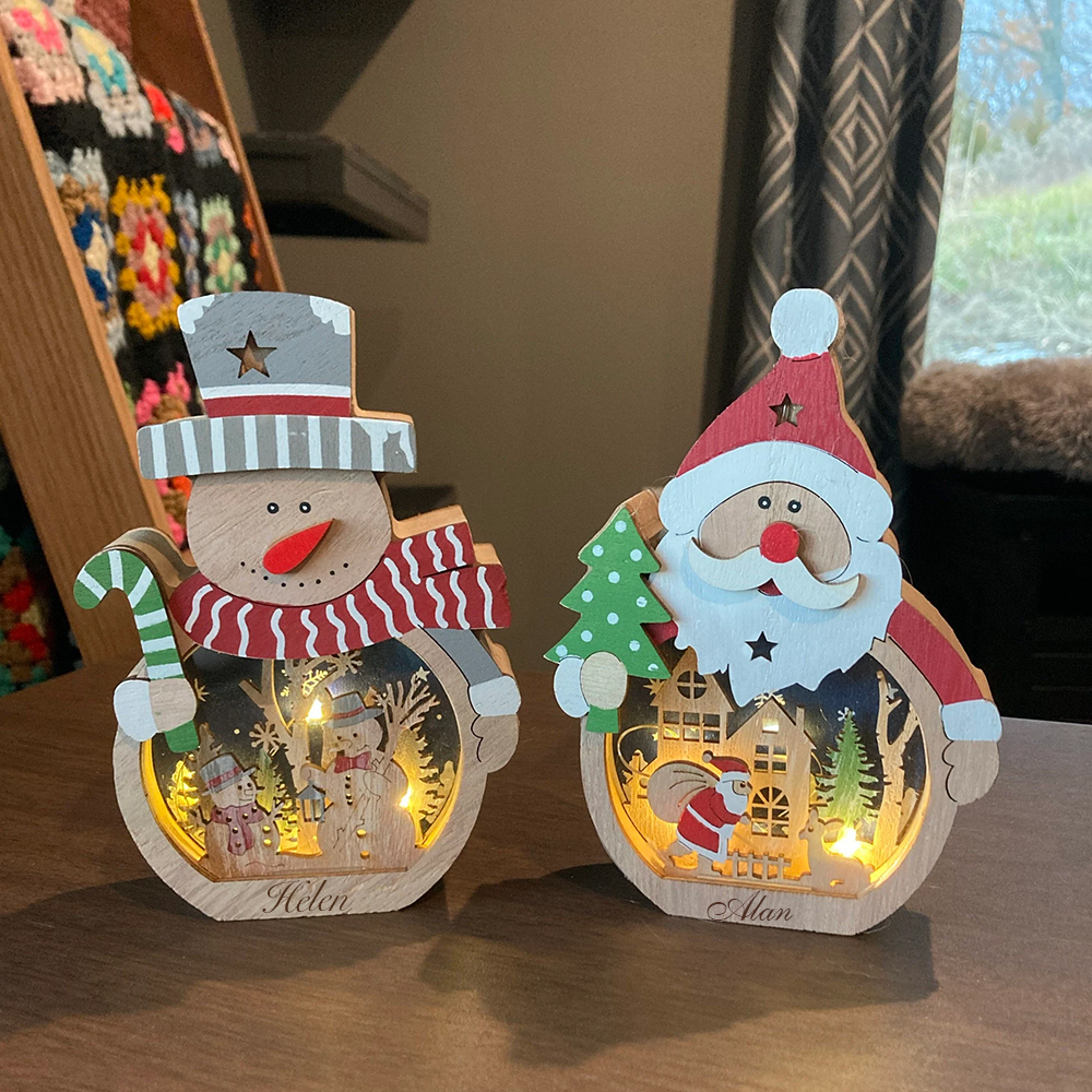 Personalized Christmas Ornaments Decoration with Light | MCGift30