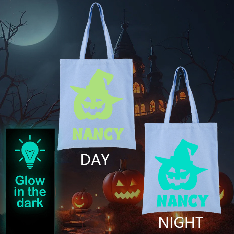 Personalized Glow In The Dark Halloween Treat Bag | MCGift32