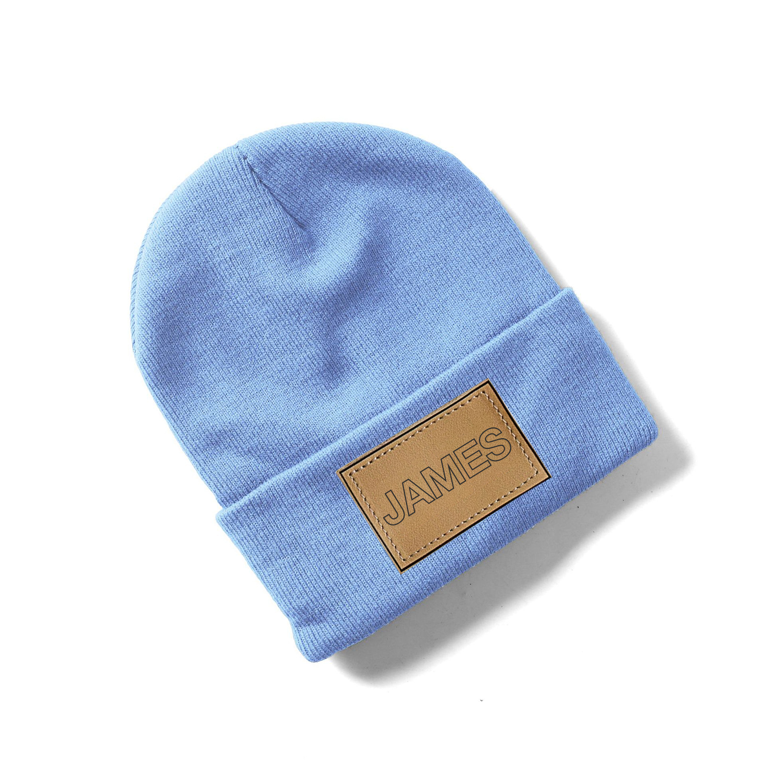 Personalized Leather Patch Beanie for Comfort & Unique | HSKid37