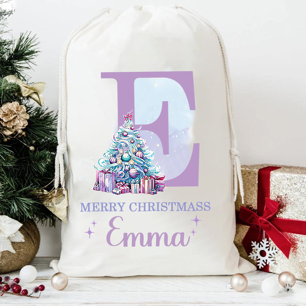 Personalized Name & Initial Christmas Gift Sack | MCGift67