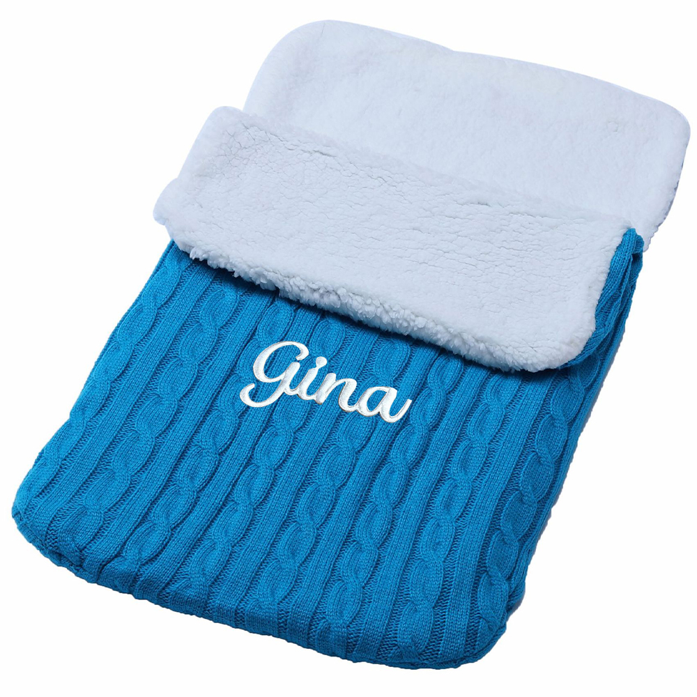 Personalized Embroidery Sherpa Sleeping Bag for Babies | CWBaby93