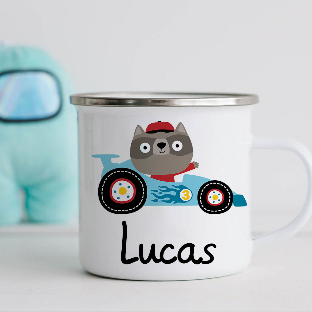 Personalised 12oz Race Car Mugs for Kids  | KidMug27
