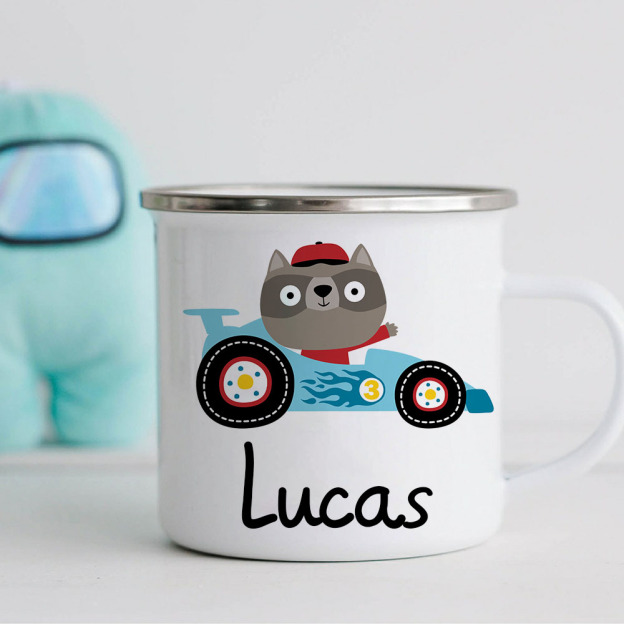 Personalised 12oz Race Car Mugs for Kids  | KidMug27