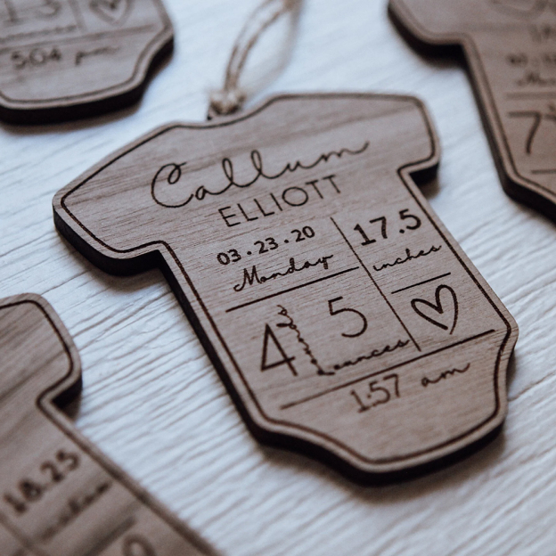 Personalized Baby's First Christmas Wood Ornament | MCGift85