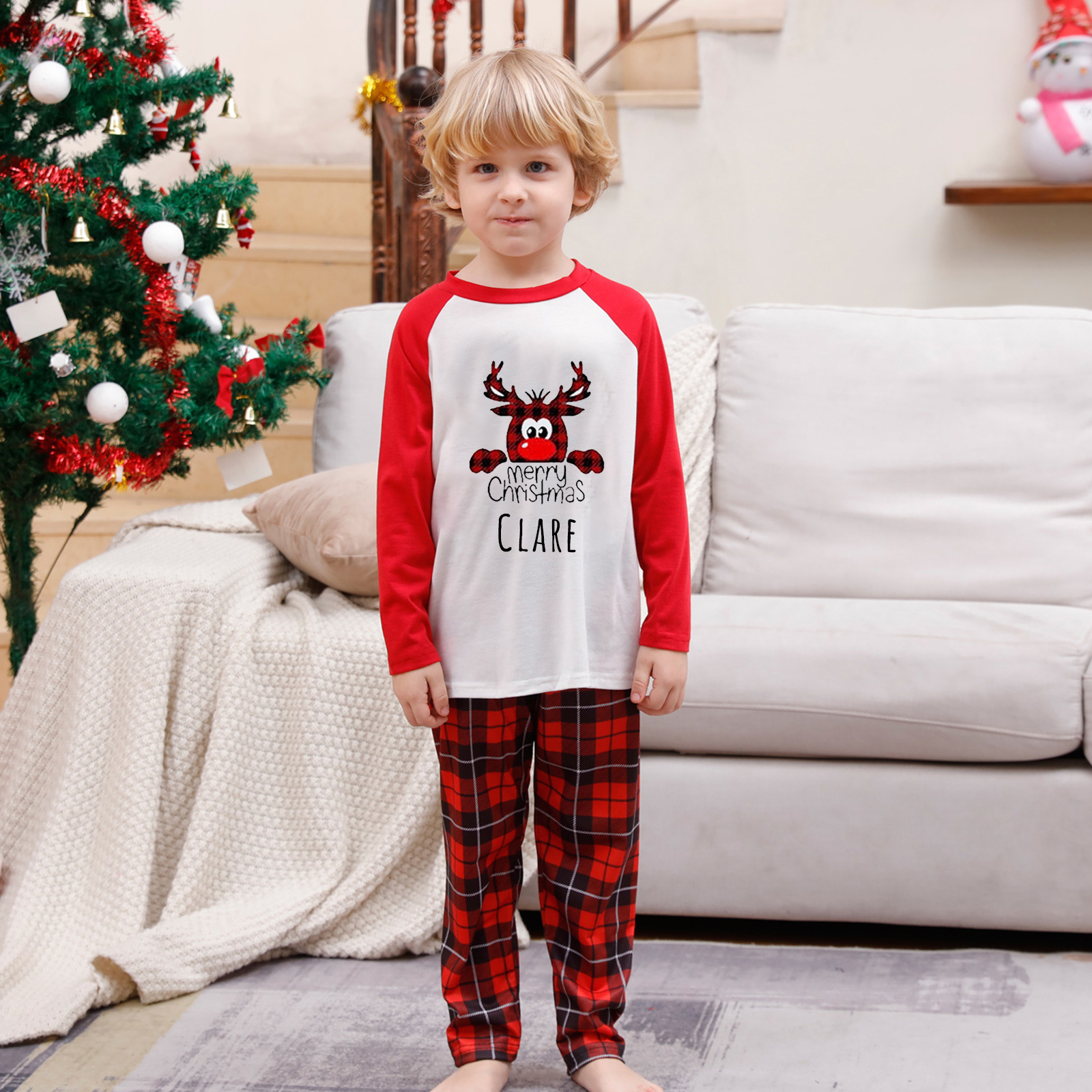 Personalized Matching Family Christmas Pajamas Set | CWFamily09