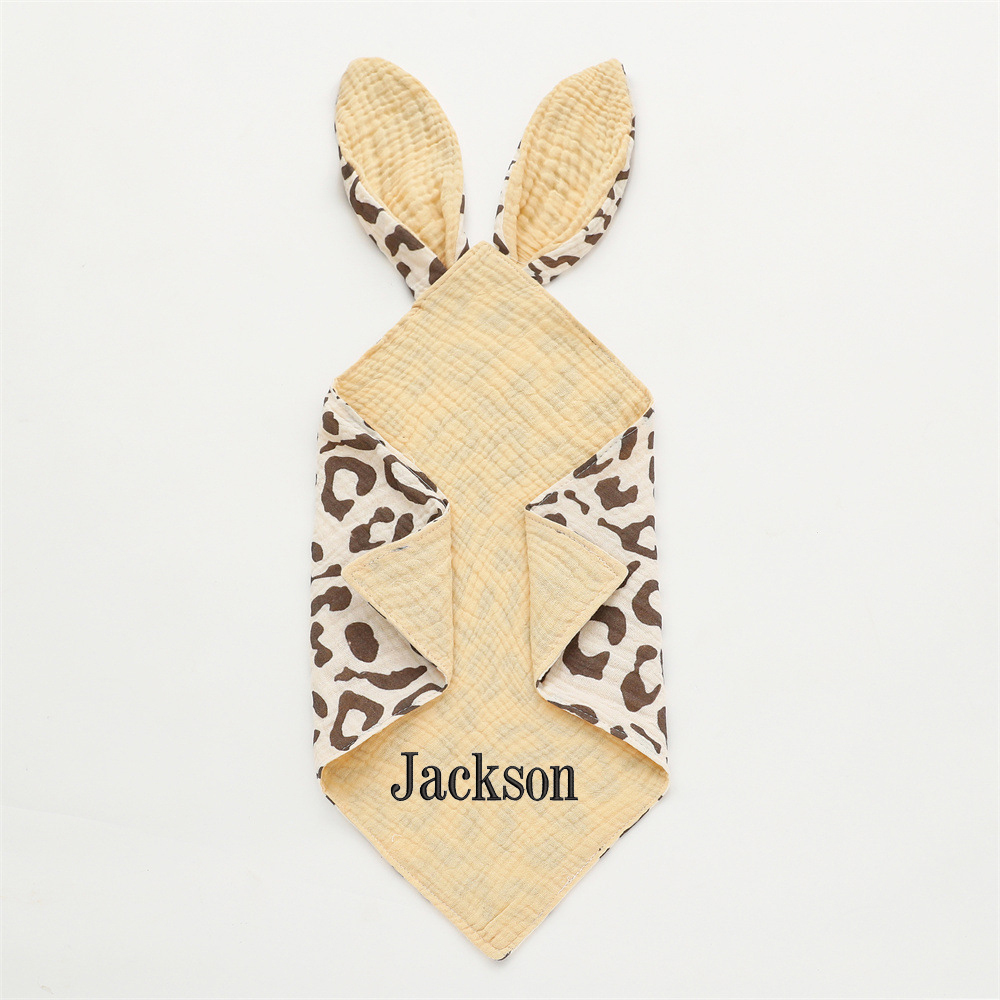 Personalized Baby Embroidery Comforter Bunny Sleep Towel | CWBaby126