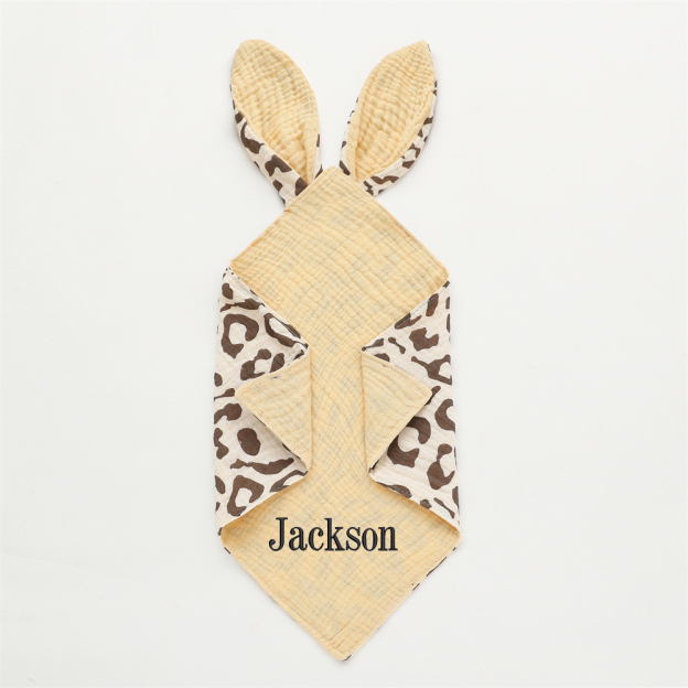 Personalized Baby Embroidery Comforter Bunny Sleep Towel | CWBaby126