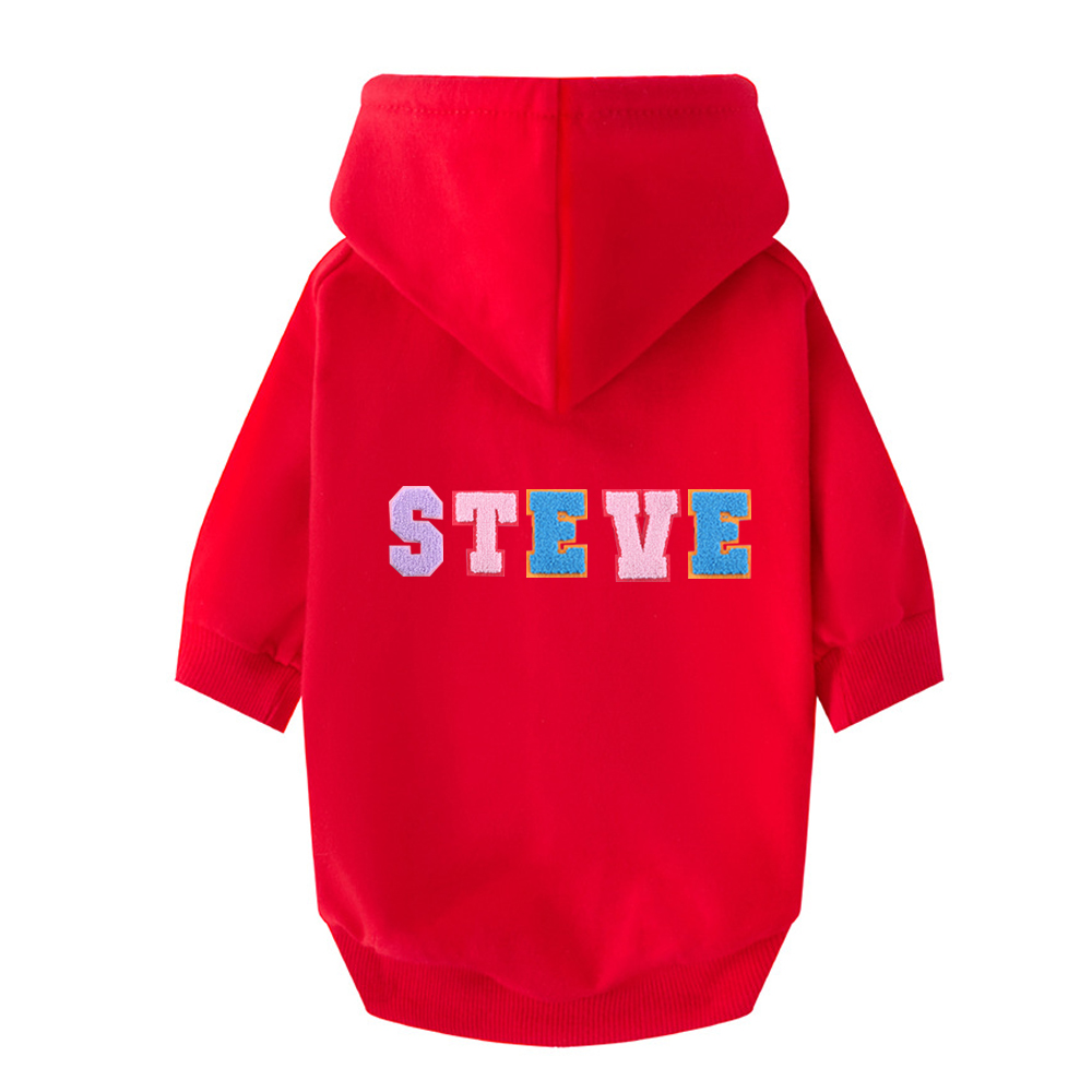 Personalized Varsity Letter Dog Hoodie for Comfort and Unique | BKPet140