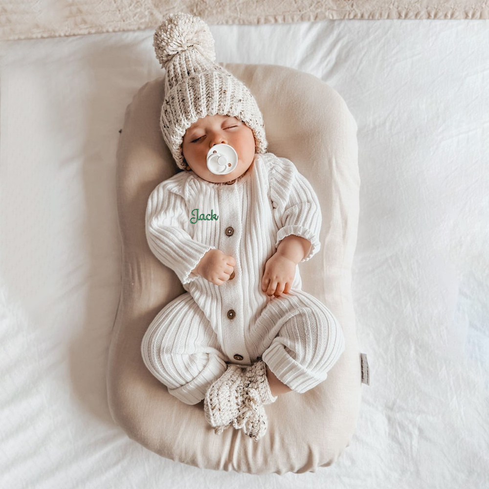 Personalised Baby Milk Ribbed Knit Bodysuit | CWBaby148