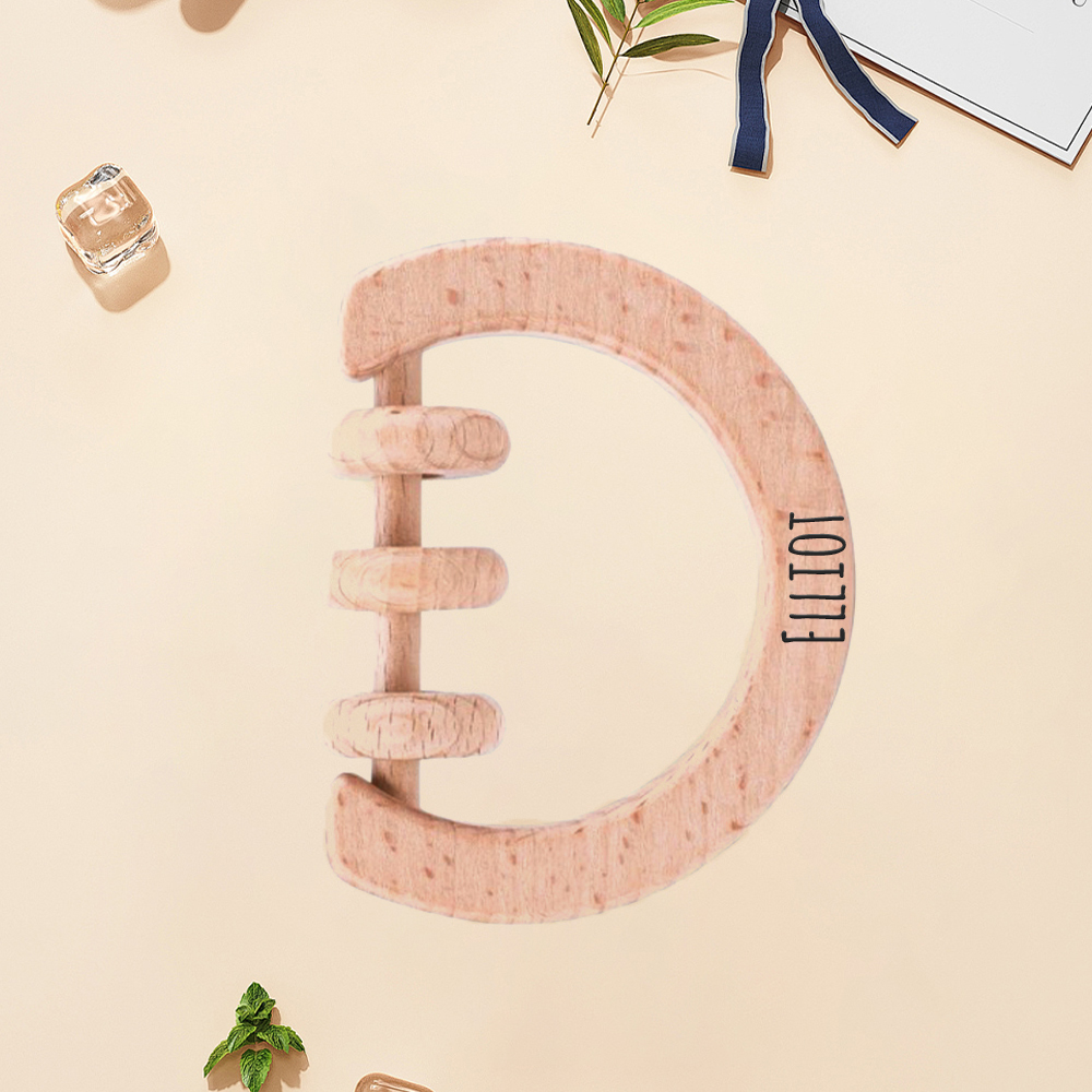Personalized Baby Wooden Lovely Shape Rattle | CWBaby153