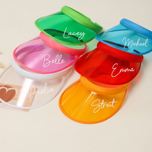 Personalized Children's Holographic Colored Sun Hat for Summer & Beach | CWBeach153