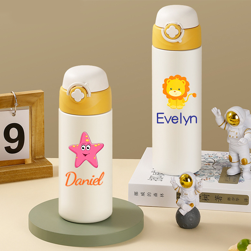 Personalised BPA Free 14oz/17oz Stainless Steel Water Bottles | YouBot