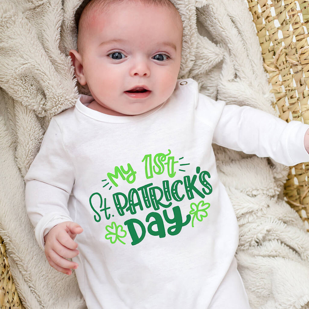 Personalized Baby First St. Patrick's Day Romper and Hat Set | CWBaby164