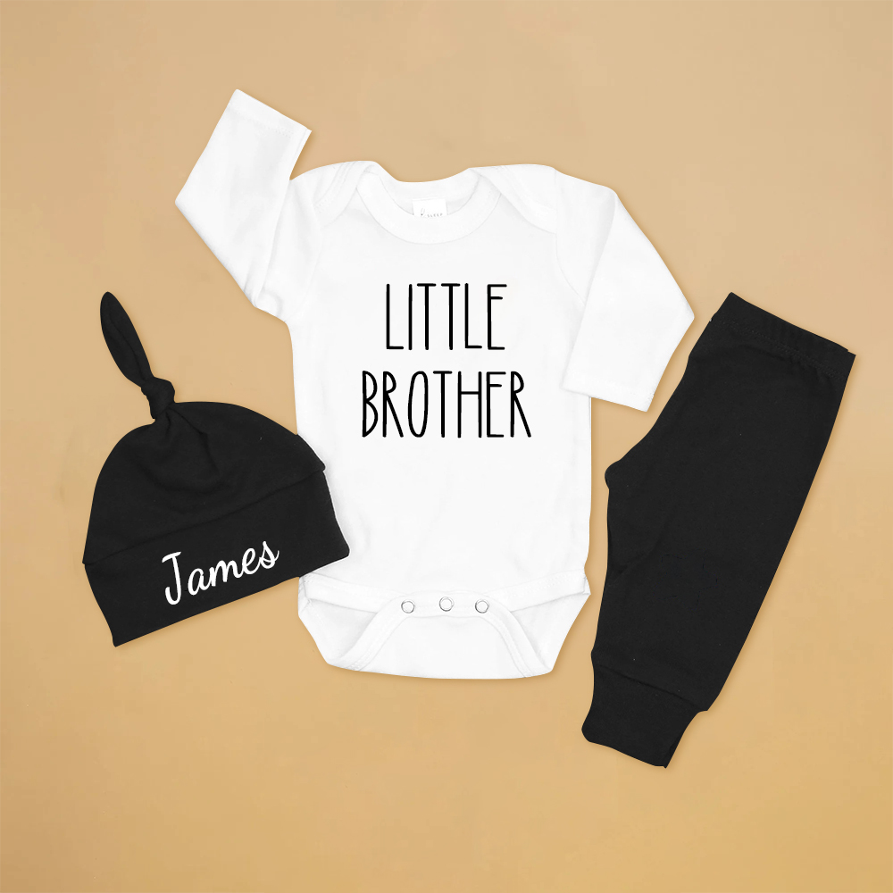 Personalized Little Brother Coming Home Outfit Set | CWBaby173