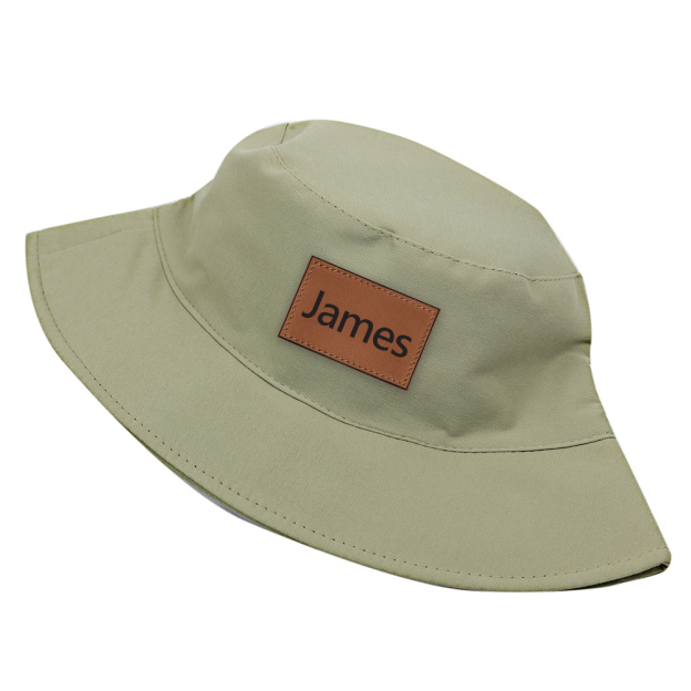 Personalized Kid Leather Patch Bucket Sunbonnet for Comfort & Unique | CWBeach157
