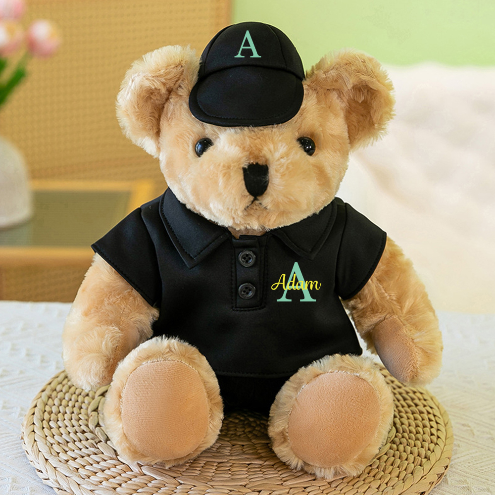 Personalized Kids Monogram Plush Teddy Bear Toy | CWToy111