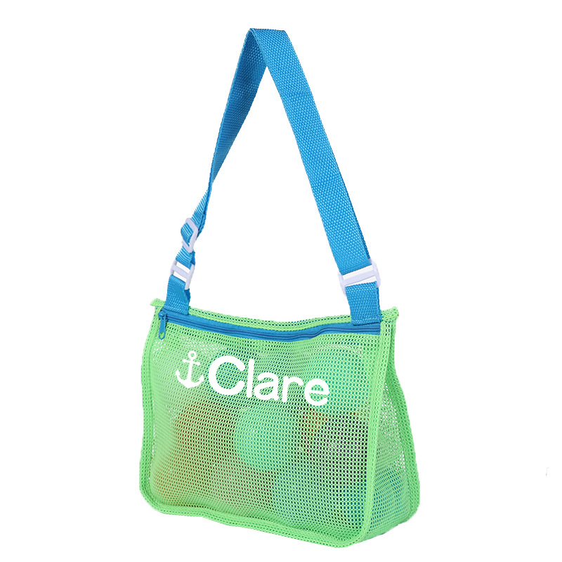 Personalized Seashell Zipper Mesh Beach Bag | CWBeach01