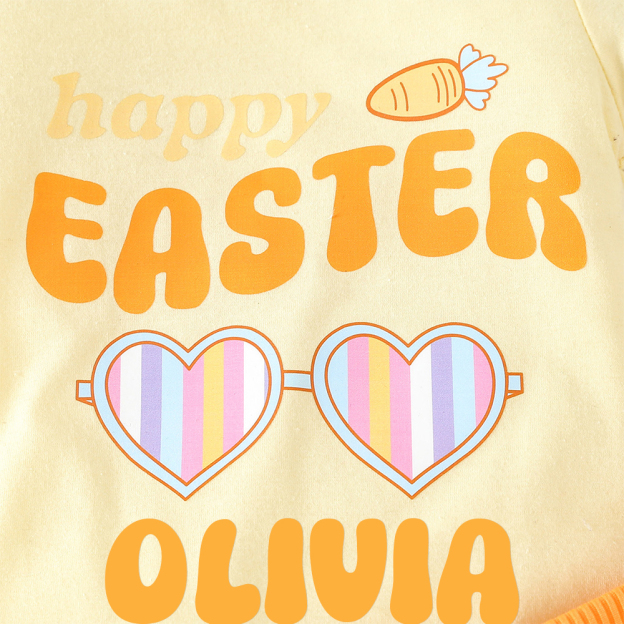 Personalised Baby Easter Print Shorts Outfit Set | CWBaby187