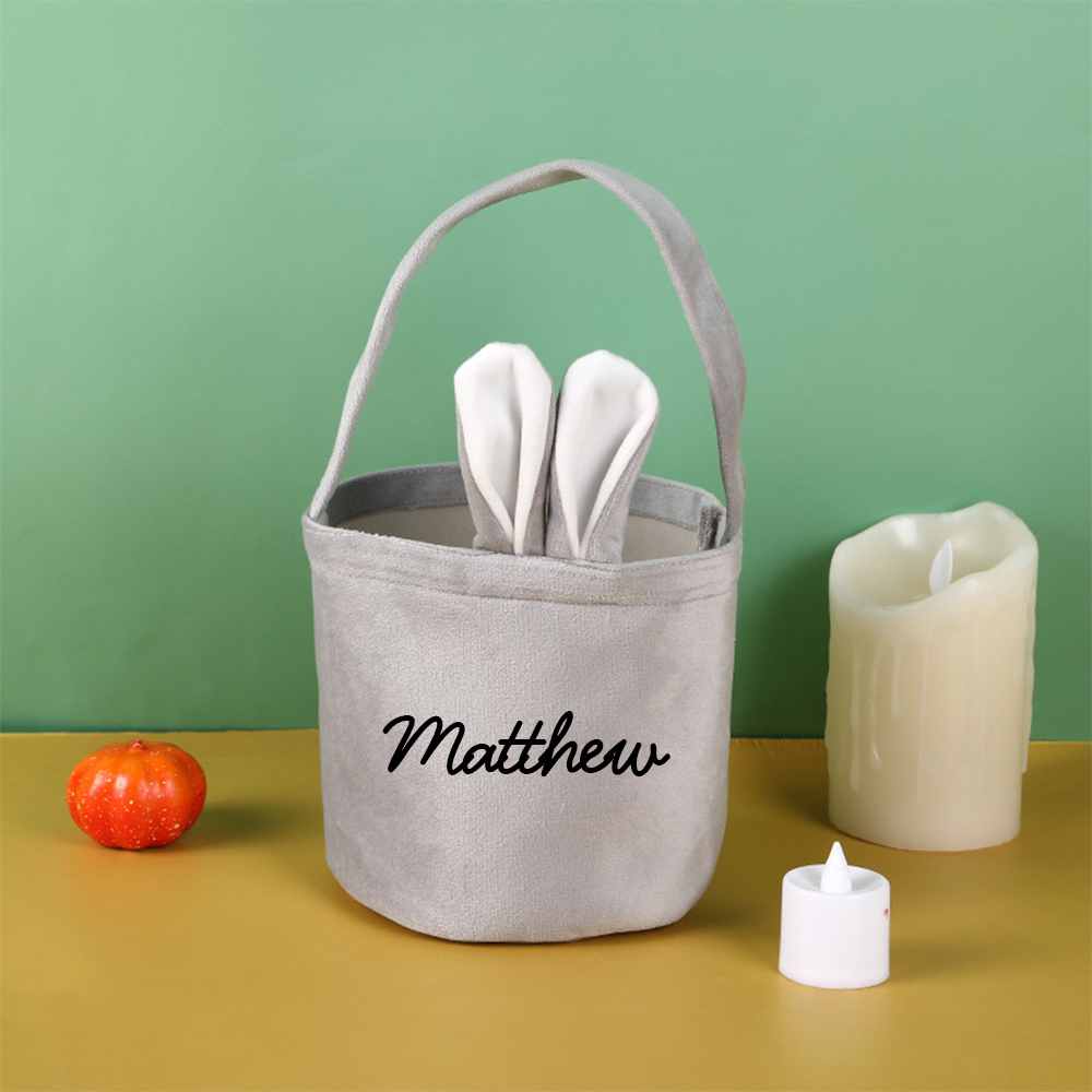 Personalised Embroidered Easter Bunny Basket | CWEaster50