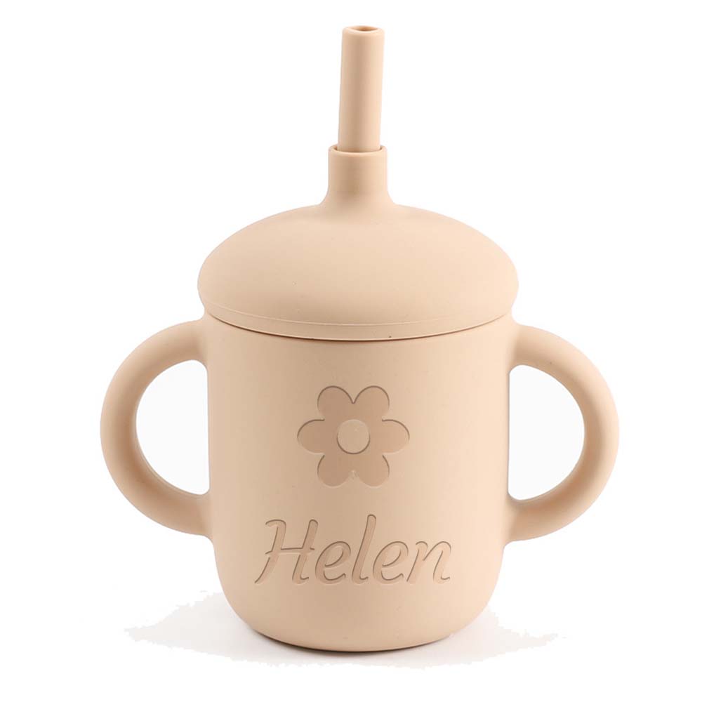 Personalised Baby Food Grade Sippy Silicone Cup | CWBaby5401