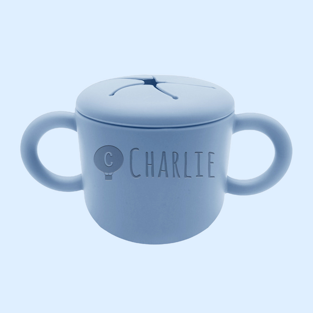 Personalised Baby Food Grade Silicone Snack Cup | CWBaby199