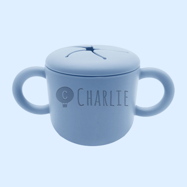 Personalised Baby Food Grade Silicone Snack Cup | CWBaby199