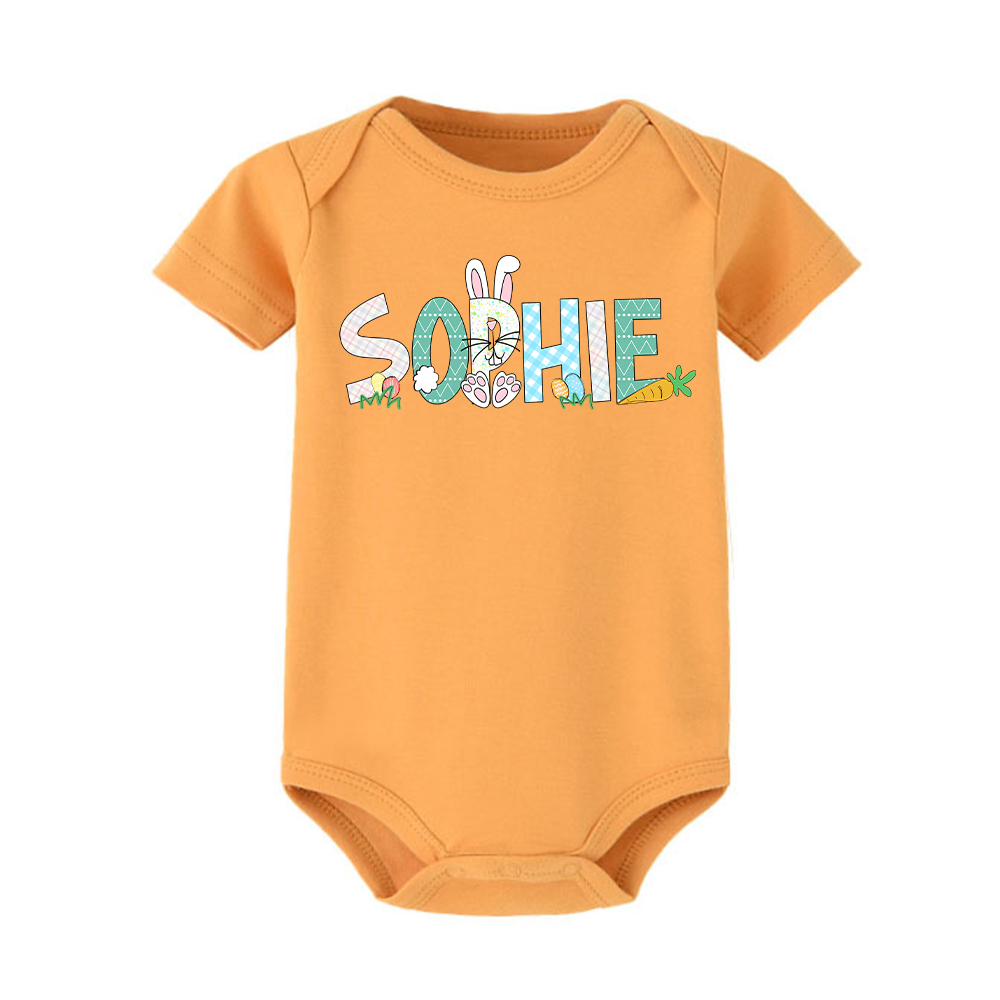 Personalized Baby Cute Easter Bunny Romper | CWEaster51