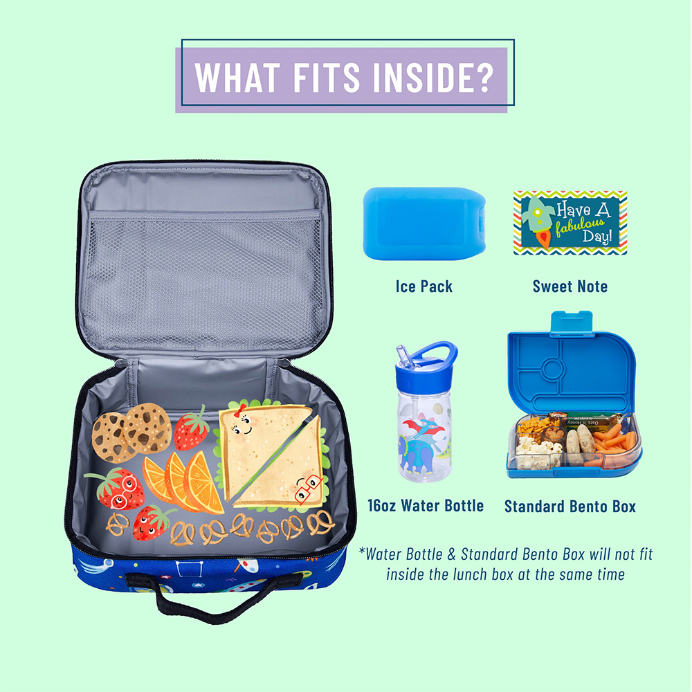 Personalized Kids Leather Patch Cute Lunch Bag
