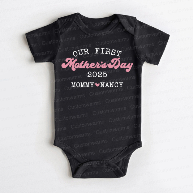 Personalized First Mother's Day Mommy and Baby Outfit | CWFamily30