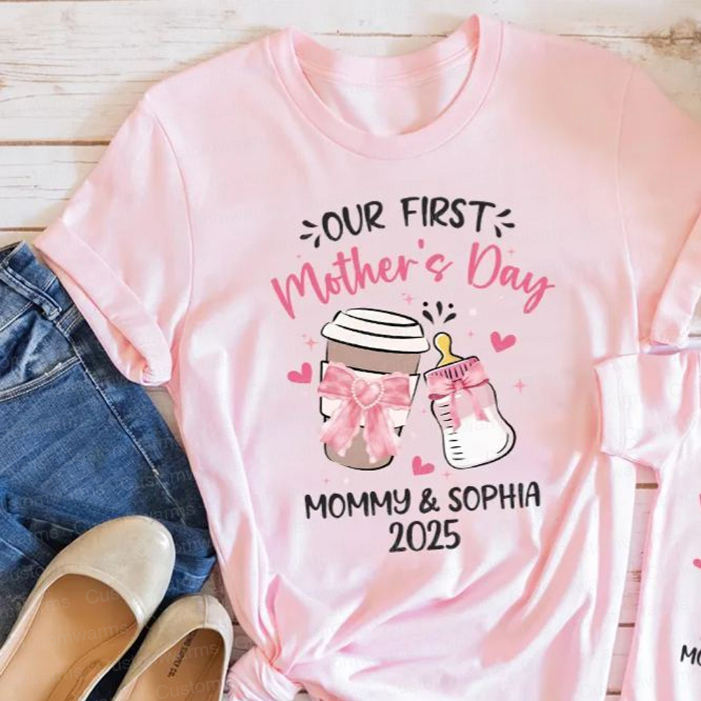 Personalized First Mother's Day Mommy and Baby Outfit | CWFamily16