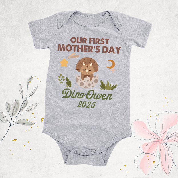 Personalized First Mother's Day Mommy and Baby Outfit | CWFamily32