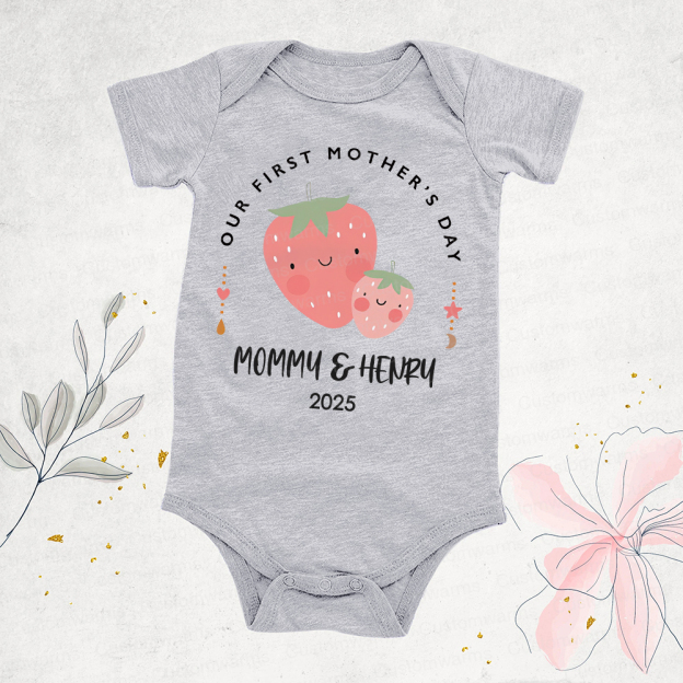 Personalized First Mother's Day Mommy and Baby Outfit | CWFamily18