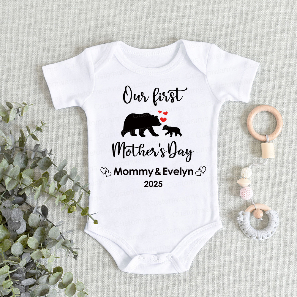 Personalized First Mother's Day Mommy and Baby Outfit | CWFamily19