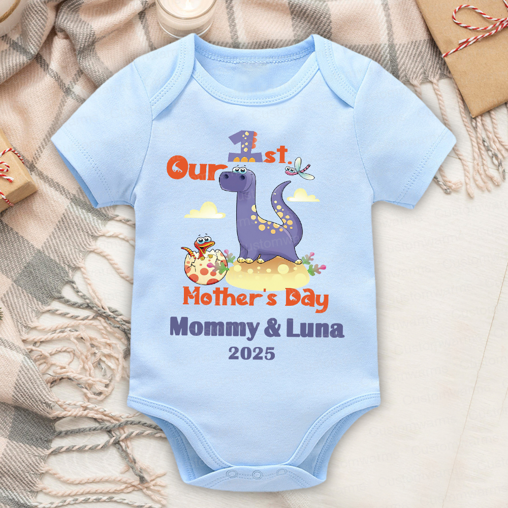 Personalized First Mother's Day Mommy and Baby Outfit | CWFamily36