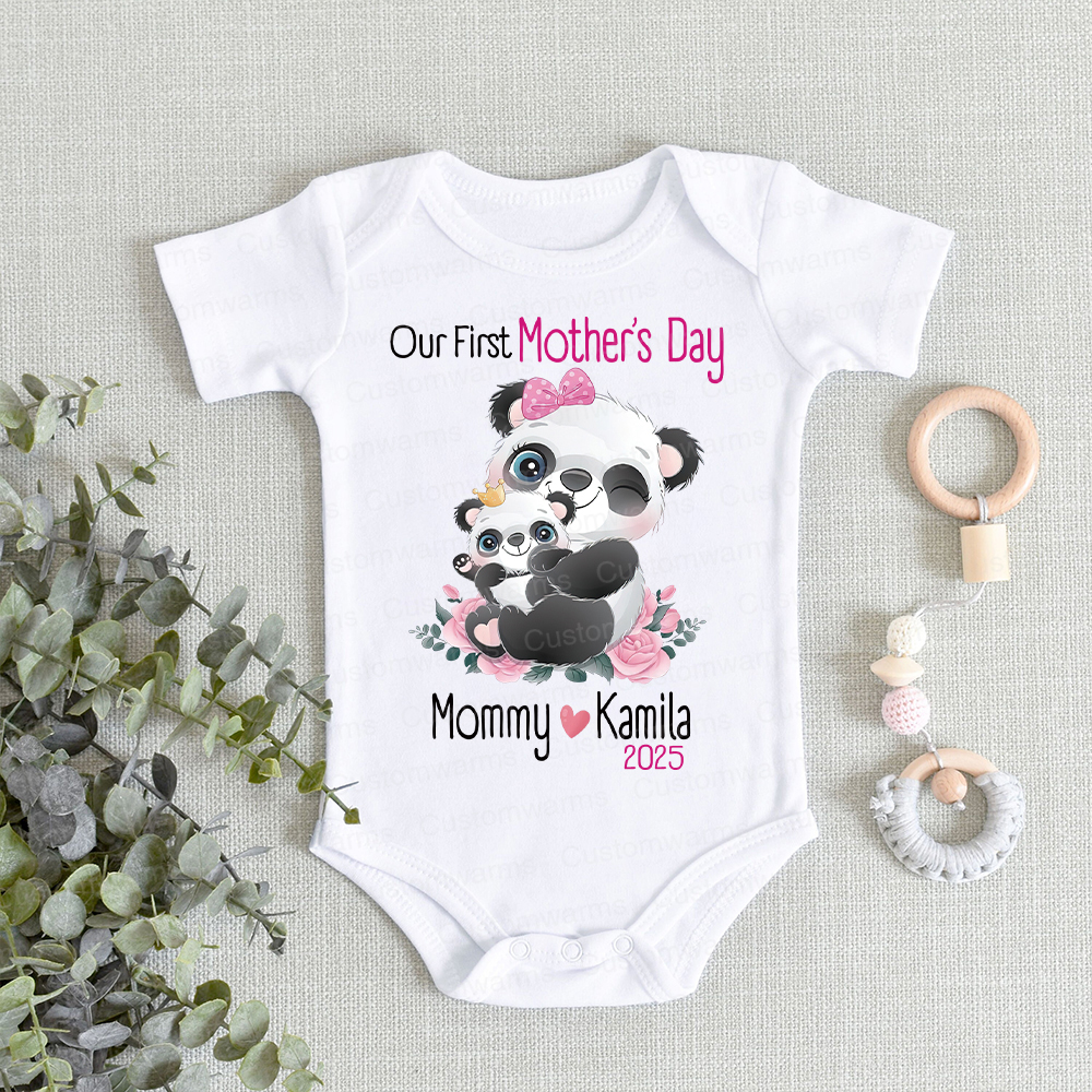 Personalized First Mother's Day Mommy and Baby Outfit | CWFamily37